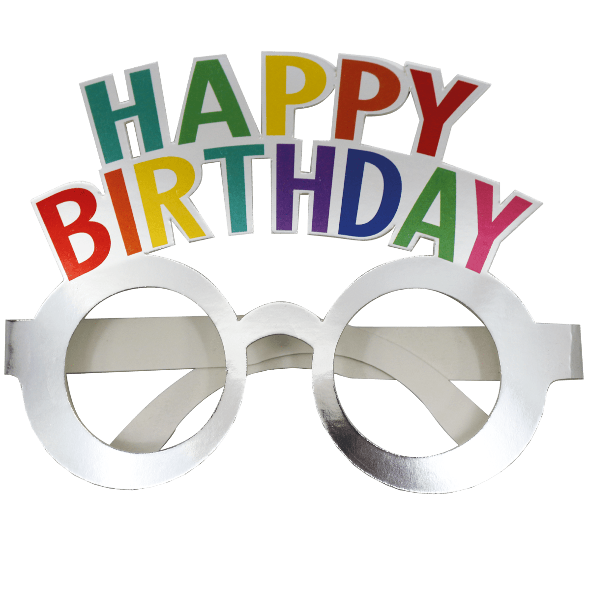 Happy Birthday Bril Gekleurd 4st