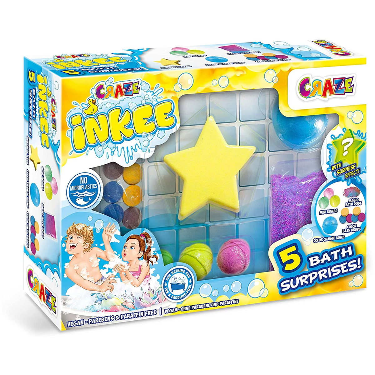 CRAZECRAZE   Inkee Set mit 5 Badeüberraschungen