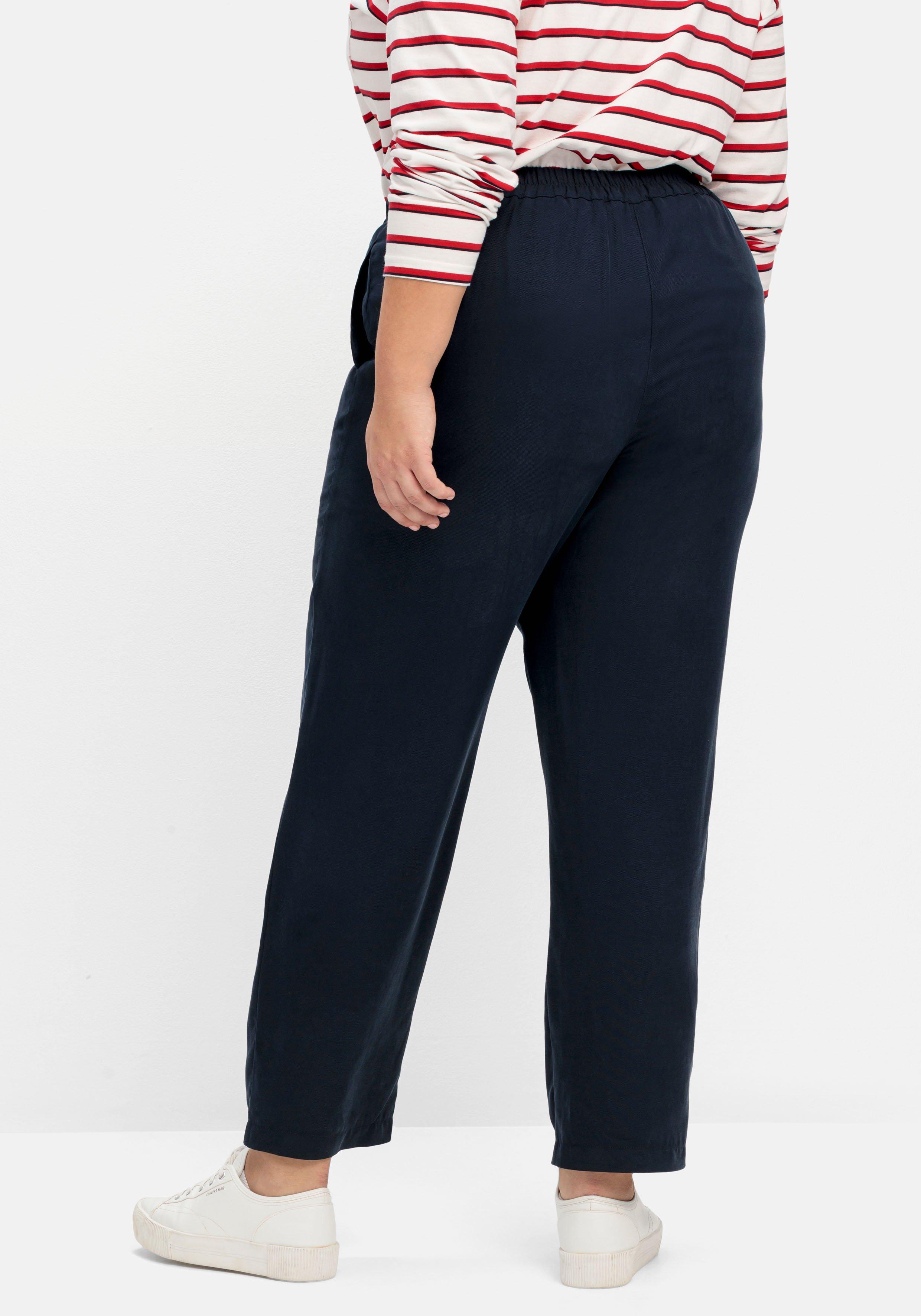 Schmale Hose mit Gummibund aus TENCEL™ Lyocell