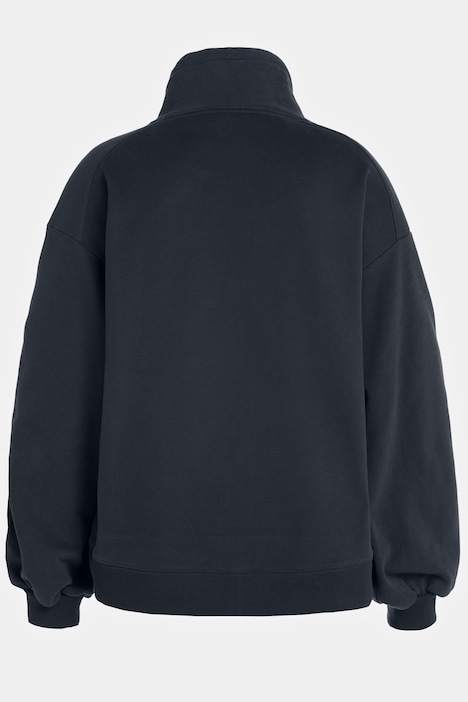 Sweatshirt, Kängurutasche, Oversized, Stehkragen, Langarm