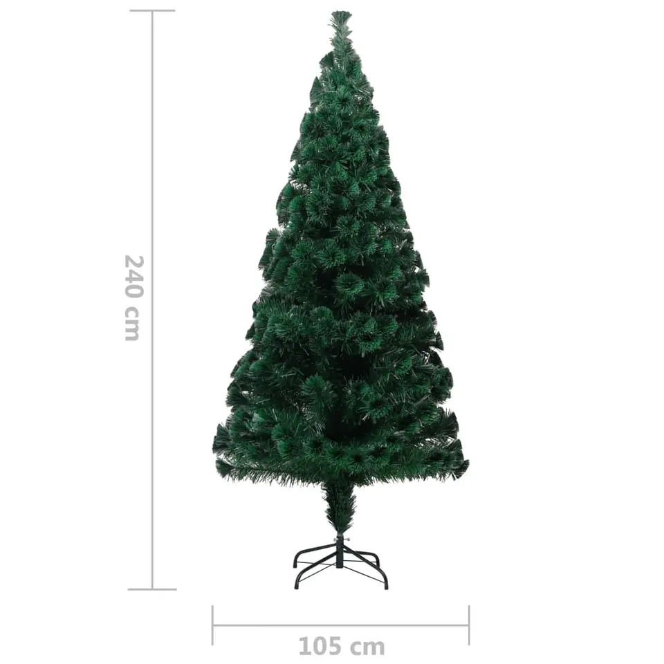 vidaXL Kunstkerstboom met standaard 240 cm glasvezel groen