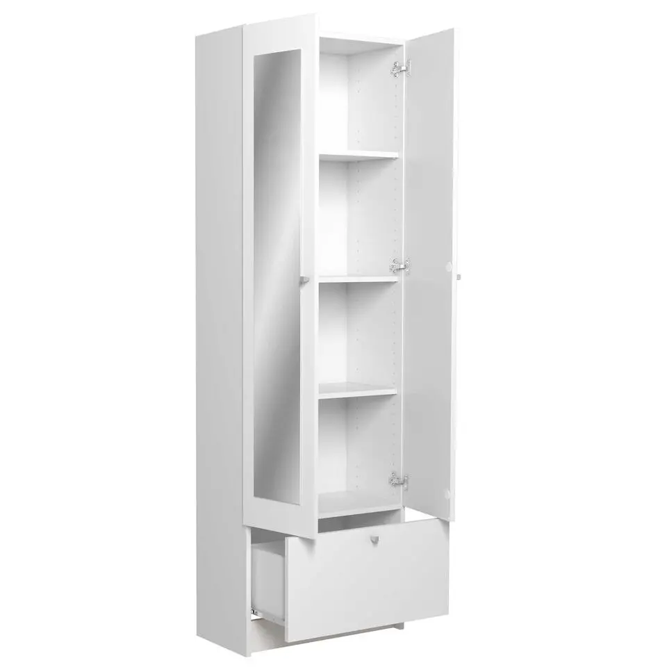 Kolomkast Fares 59cm met 2 deuren - 1 lade - wit