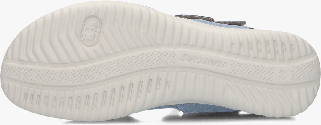blauwe hartjes platte sandalen breeze