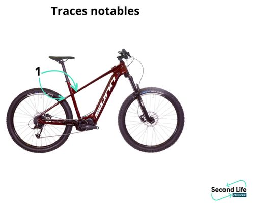 Vélo d'Exposition - VTT Électrique Semi-Rigide Sunn Flash S2 Microshift Mezzu 9V 27 5'' 500 Wh Bordeau 2022