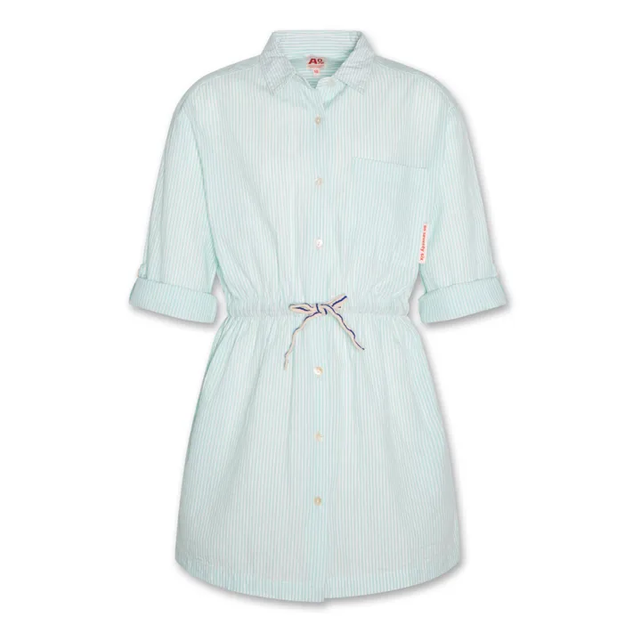 AO76 Robe Rayures Chloe | Bleu ciel