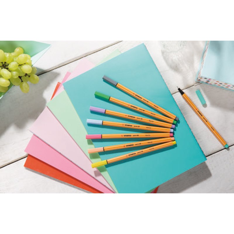 Stylo feutre stabilo pastellove point fine 0,4mm   pochette de 15 coloris        assortis