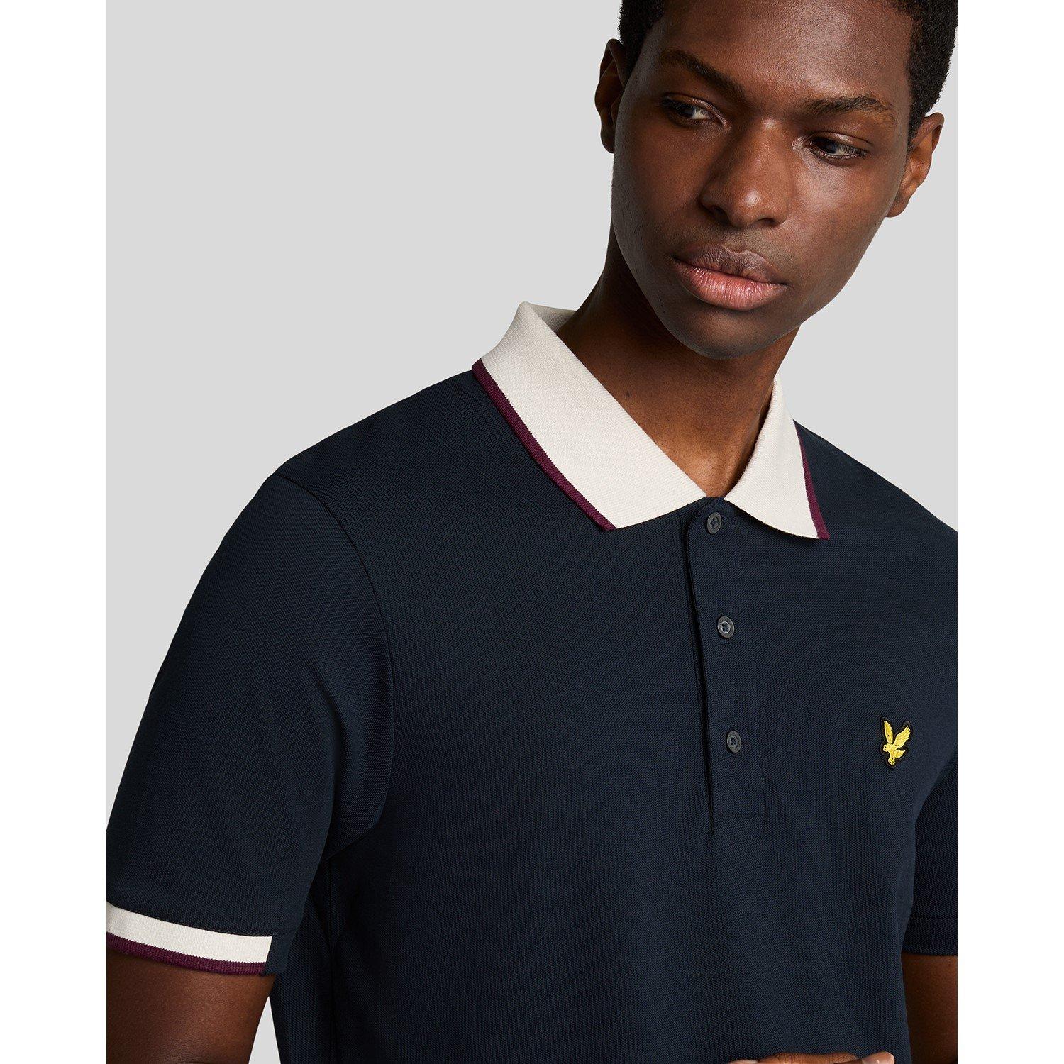 Lyle and Scott Retro Half Tipped Polo Shirt