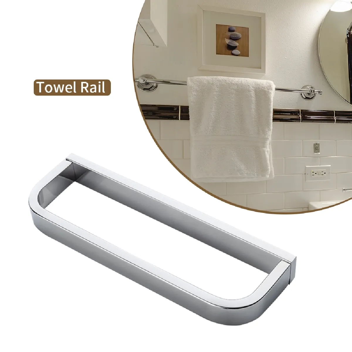 Porte-serviettes mural inox Universal - Argent
