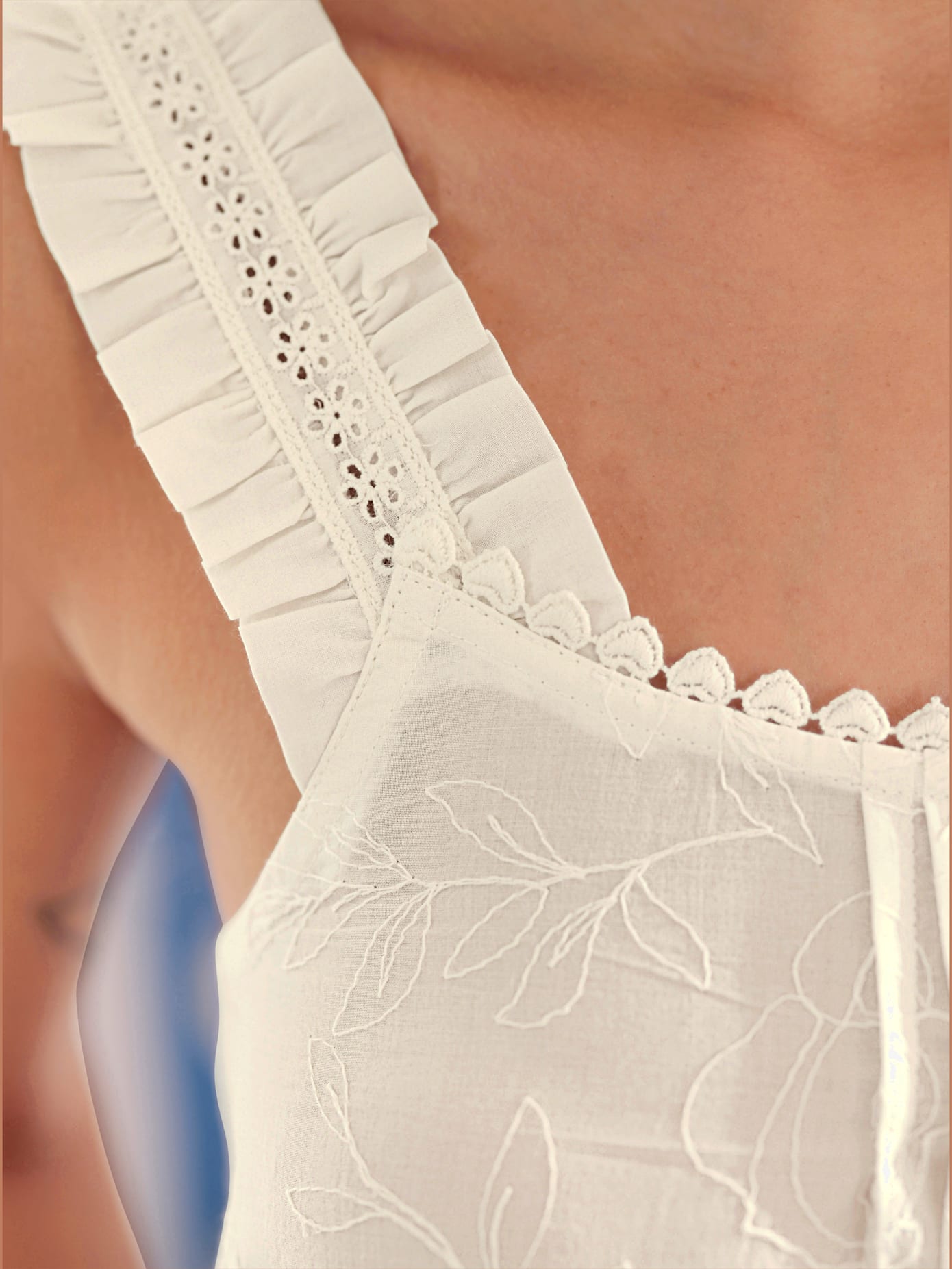 Chemise de nuit batiste de coton