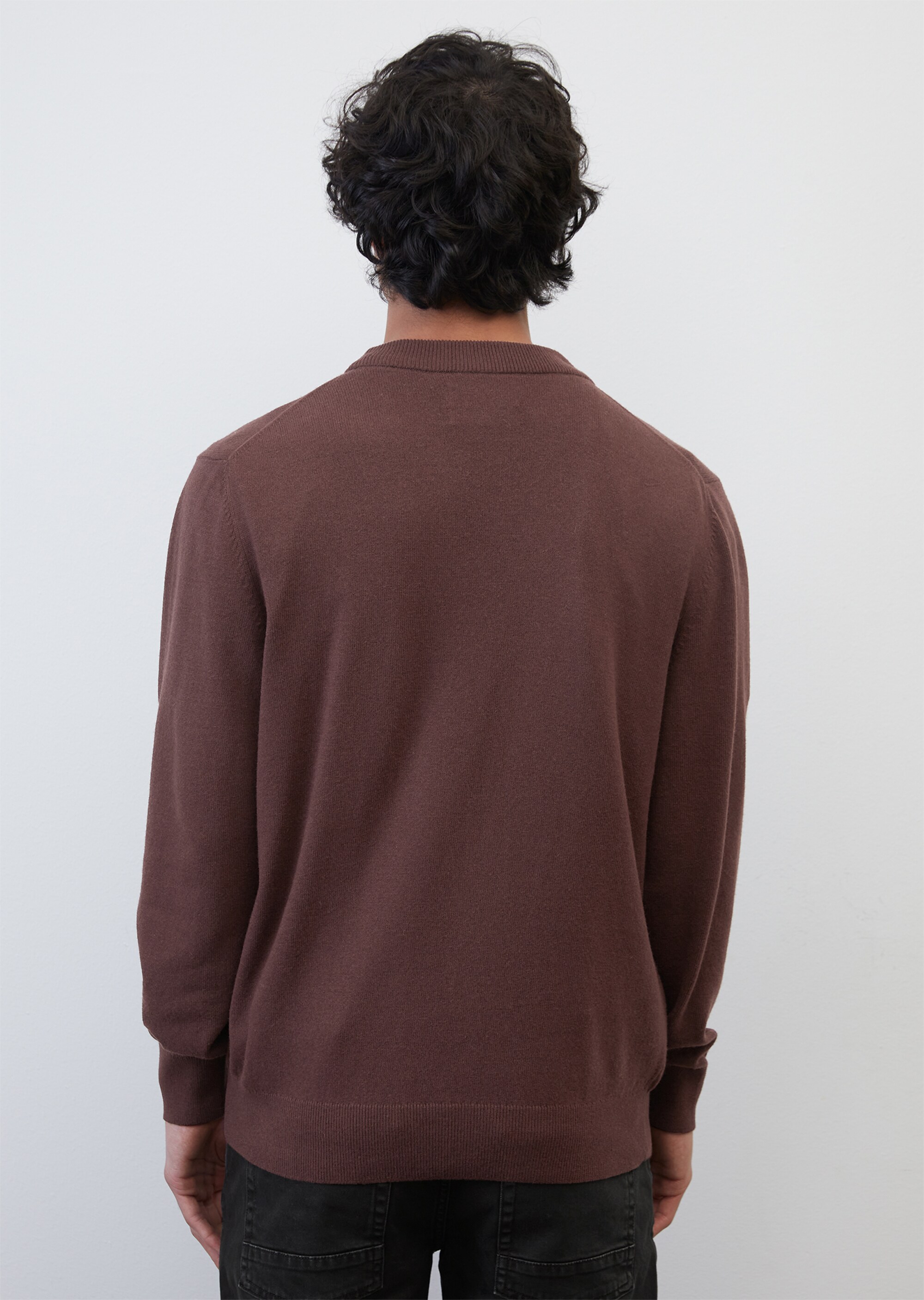 Rundhals-Pullover regular aus softem Bauwolle-Schurwolle-Mix