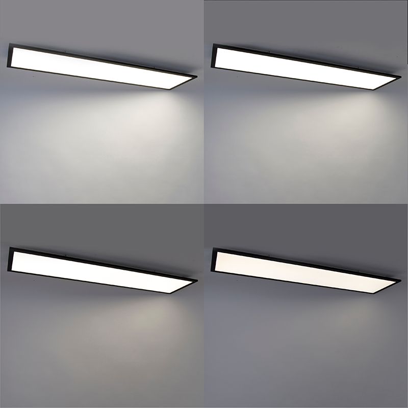 Modern LED paneel zwart 120 cm incl. LED dim to warm - Liv
