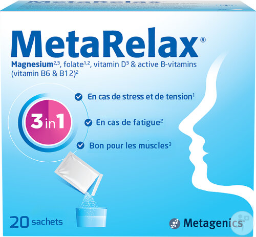 Metagenics MetaRelax Magnésium 20 Sachets