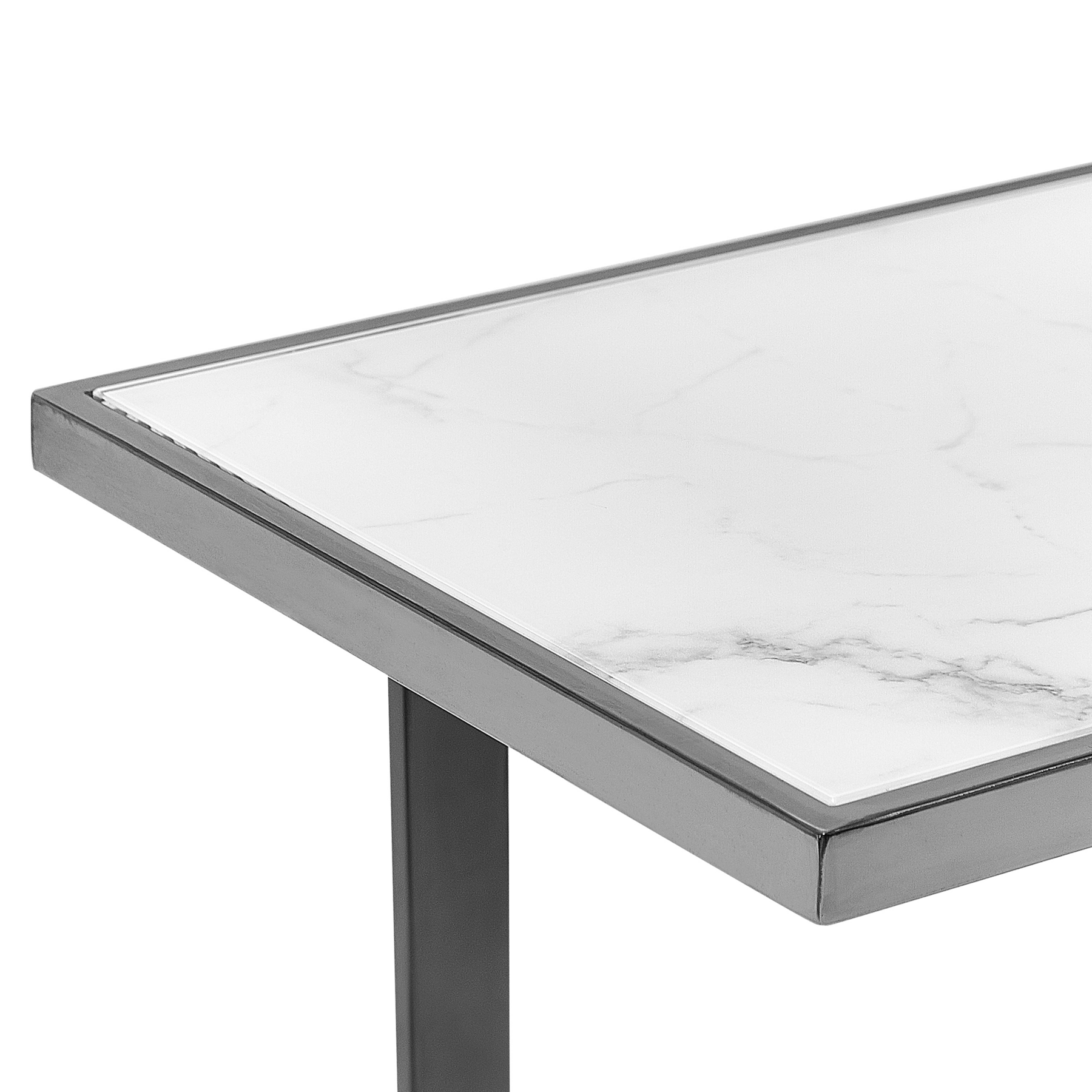Beliani - PLANO - Consoletafel - Wit - Veiligheidsglas