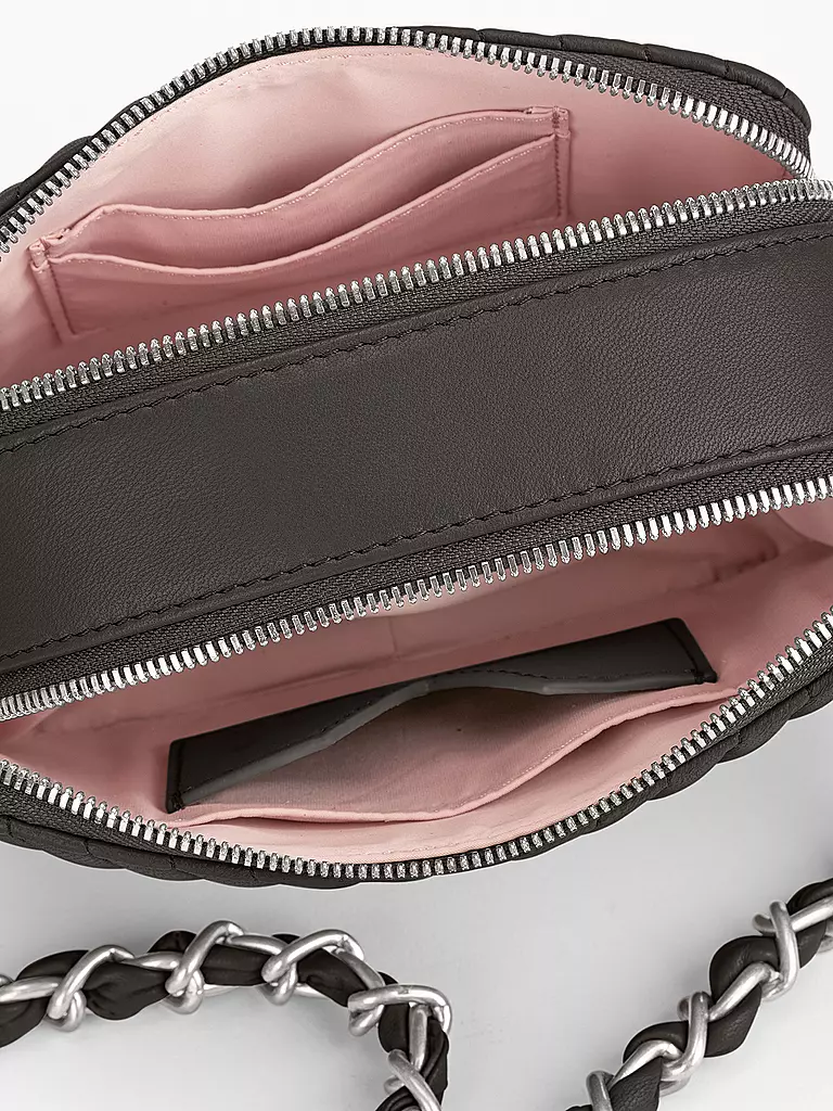 LES VISIONNAIRES Ledertasche - Mini Bag ELLA QUILTING schwarz