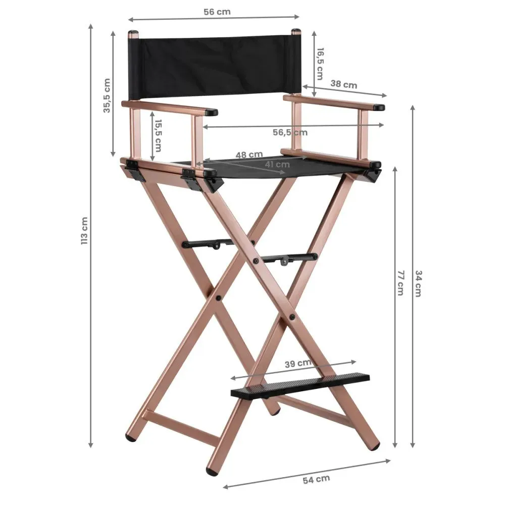 Activeshop Alu make-up stol foldbar, rose gold