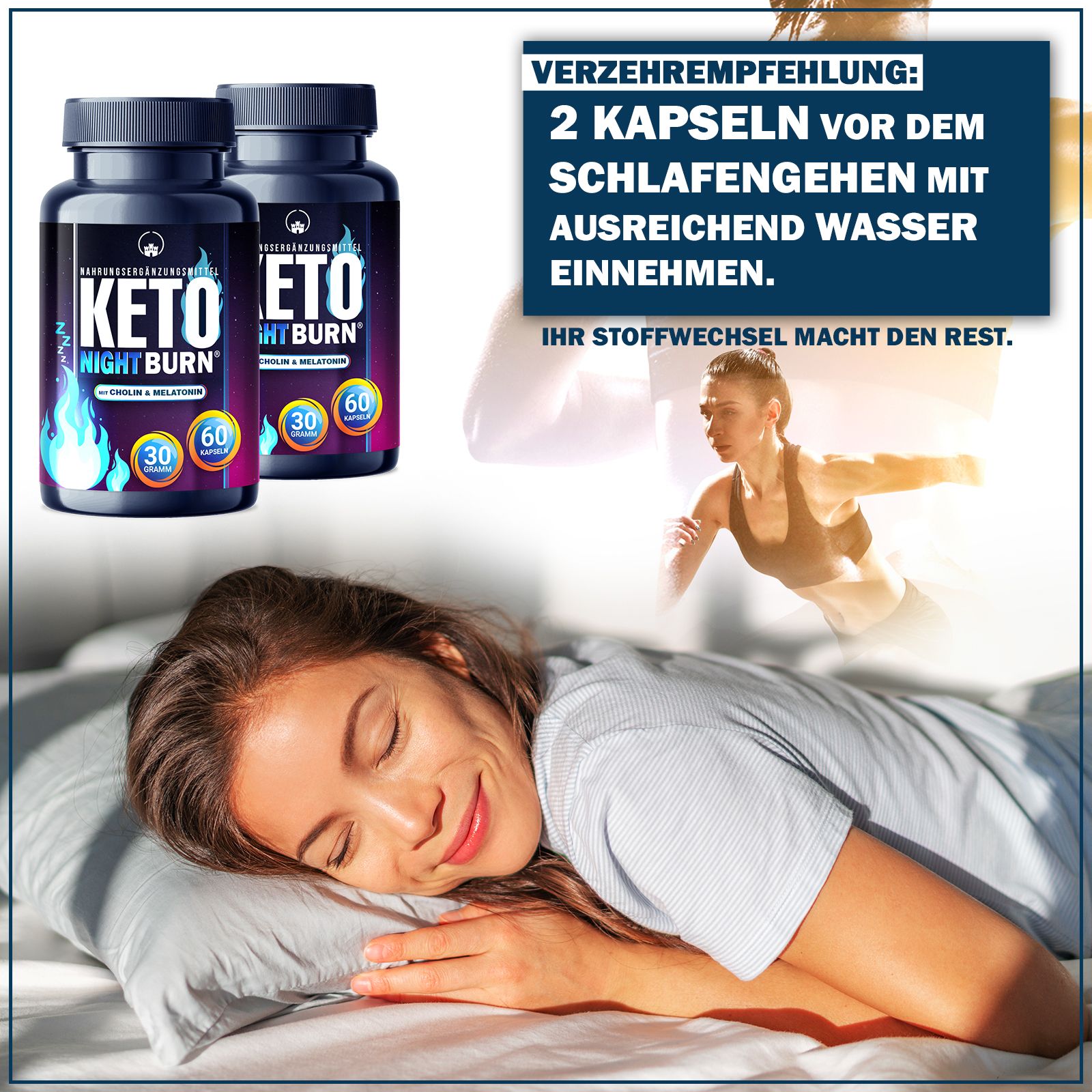 Saint Nutrition® KETO NIGHT BURN mit Melatonin