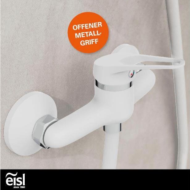 EISL - NI168SCR-W - Douchekraan - Chroom/Wit - Eengreepsmengkraan