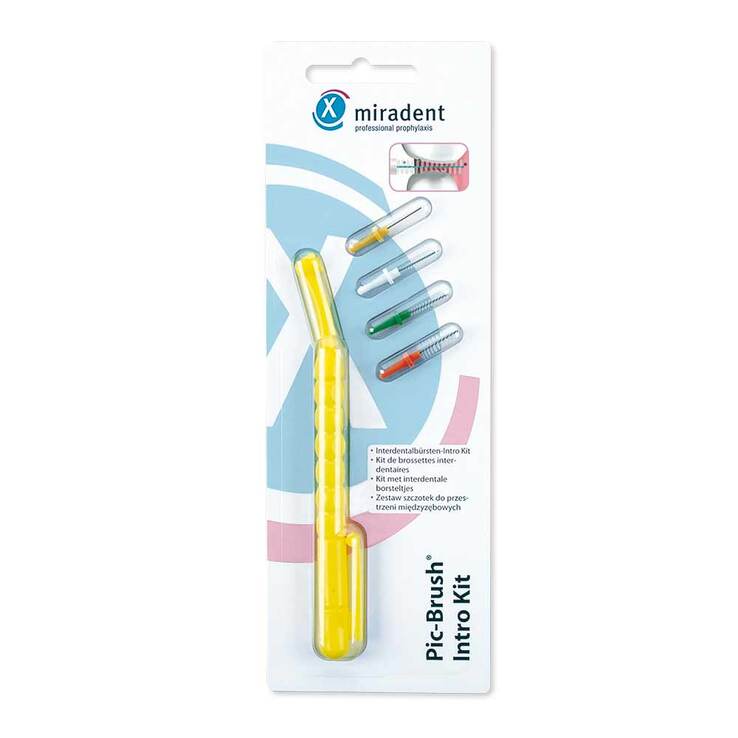 Miradent Interd.PIC-Brush Intro Kit gelb 1Hal. + 4B., 1 St