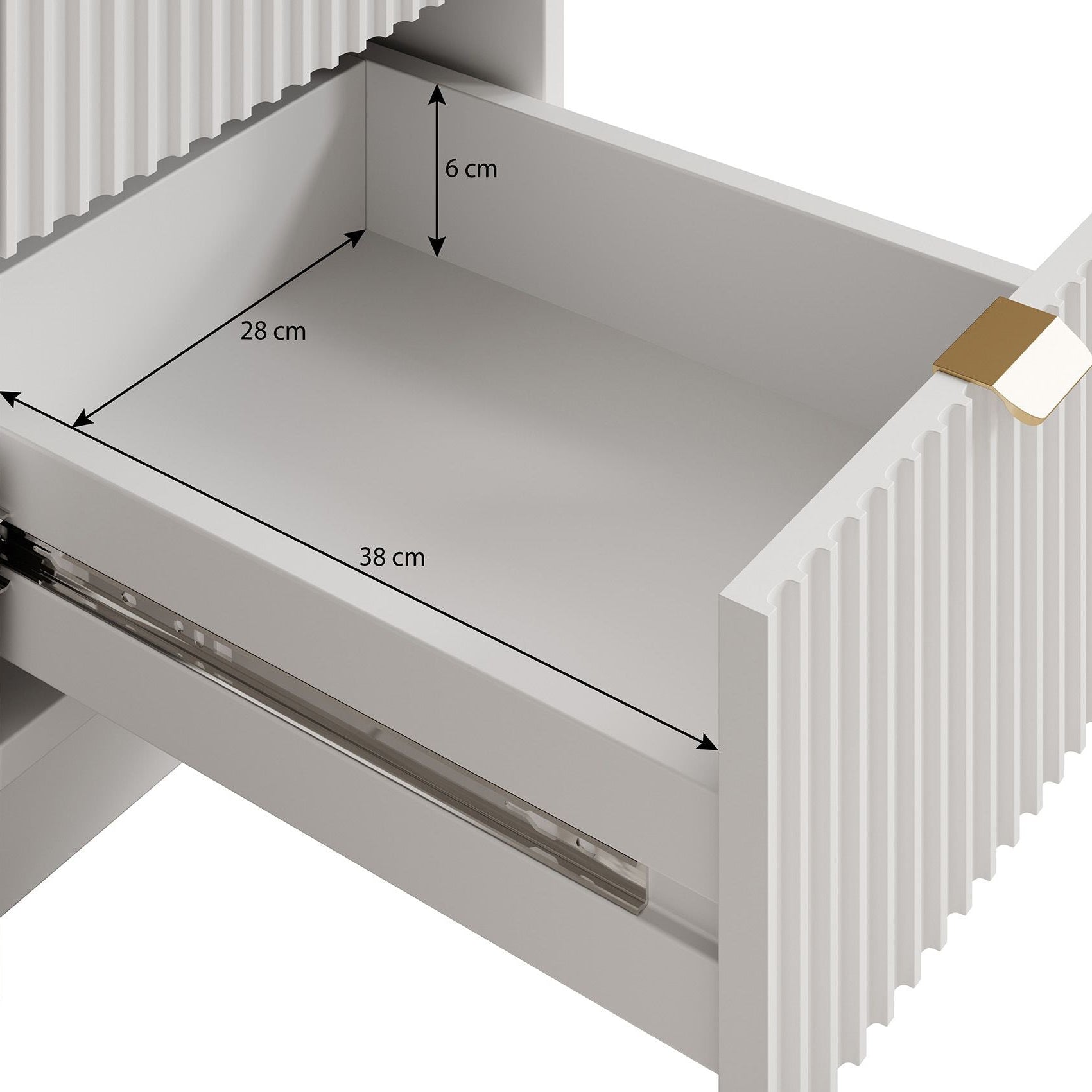 Tavares - Kaptafel - Wit - 120x55x76 cm