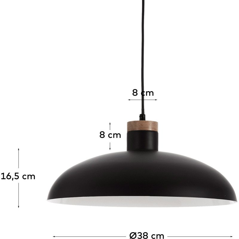 Lampe suspension Gotram noir