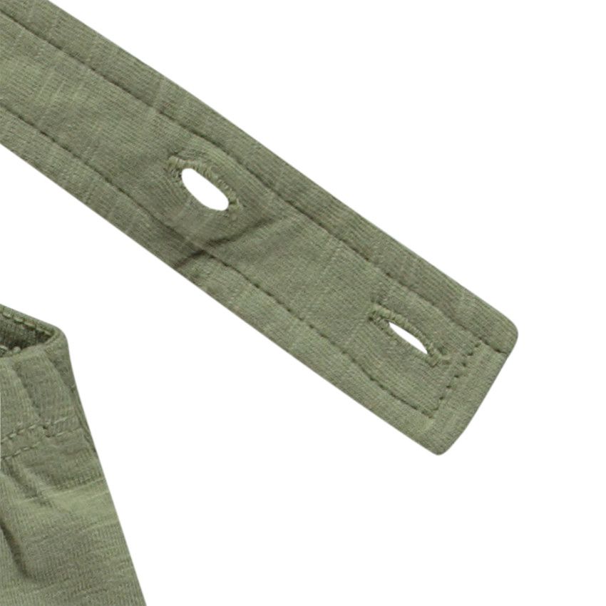 Combishort unie à bretelles ajustables dans le dos pour fille - Vert