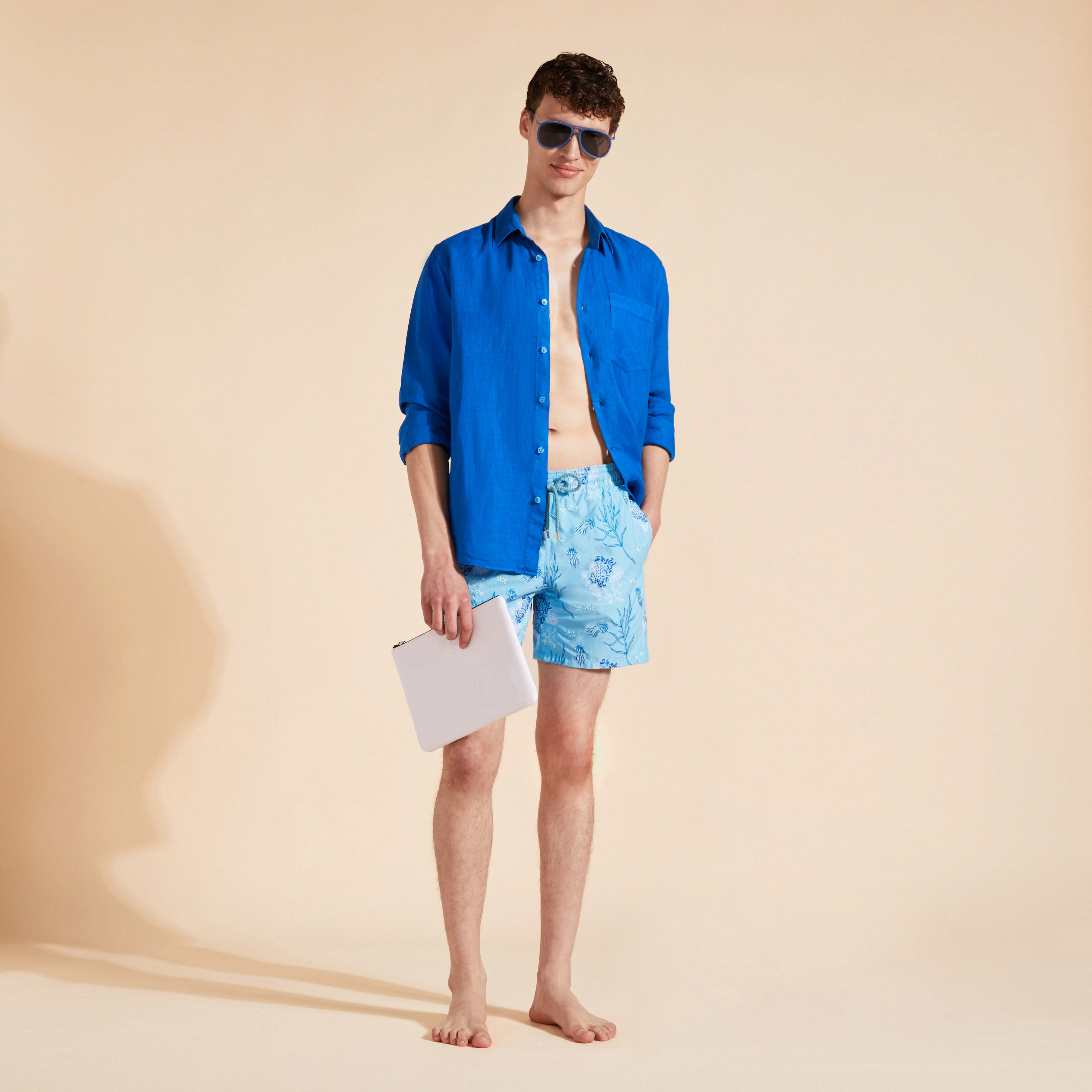 Chemise en lin homme unie