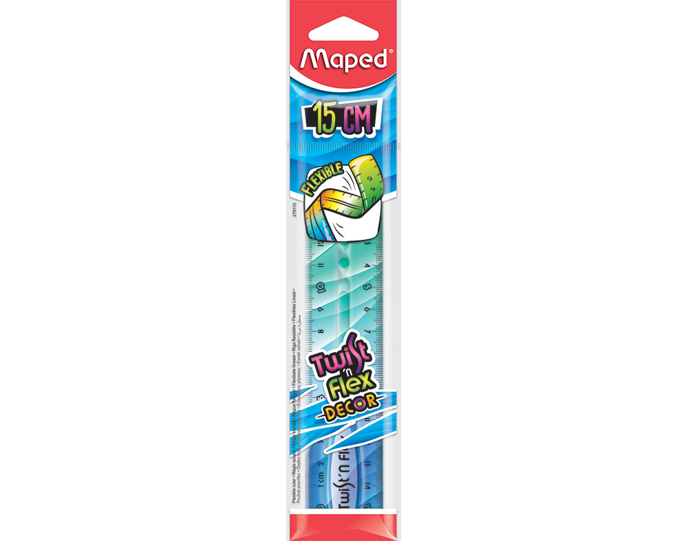 RÉGUA TWIST& FLEX DECOR MAPED 15CM