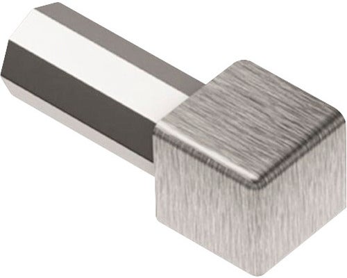 Buiten- en binnenhoek 90° Schlüter-QUADEC-EB/ED, 10 mm, imitatie spuitgietmetaal, geborsteld, 1 stuk