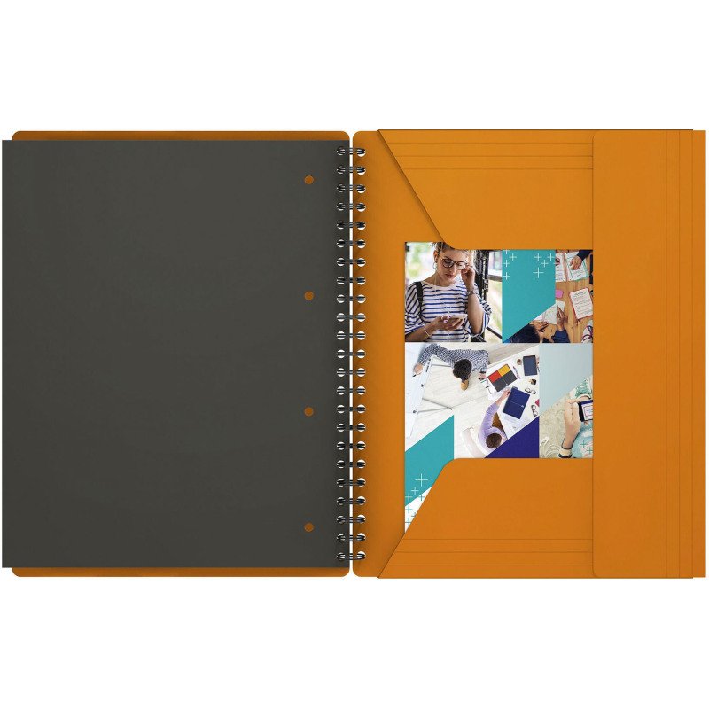 Cahier spirale Oxford International Organiserbook A4+ 24 x 32 cm - ligné - 160 pages