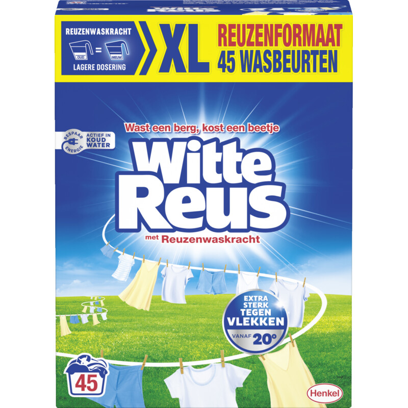 Witte Reus Waspoeder wasmiddel wit