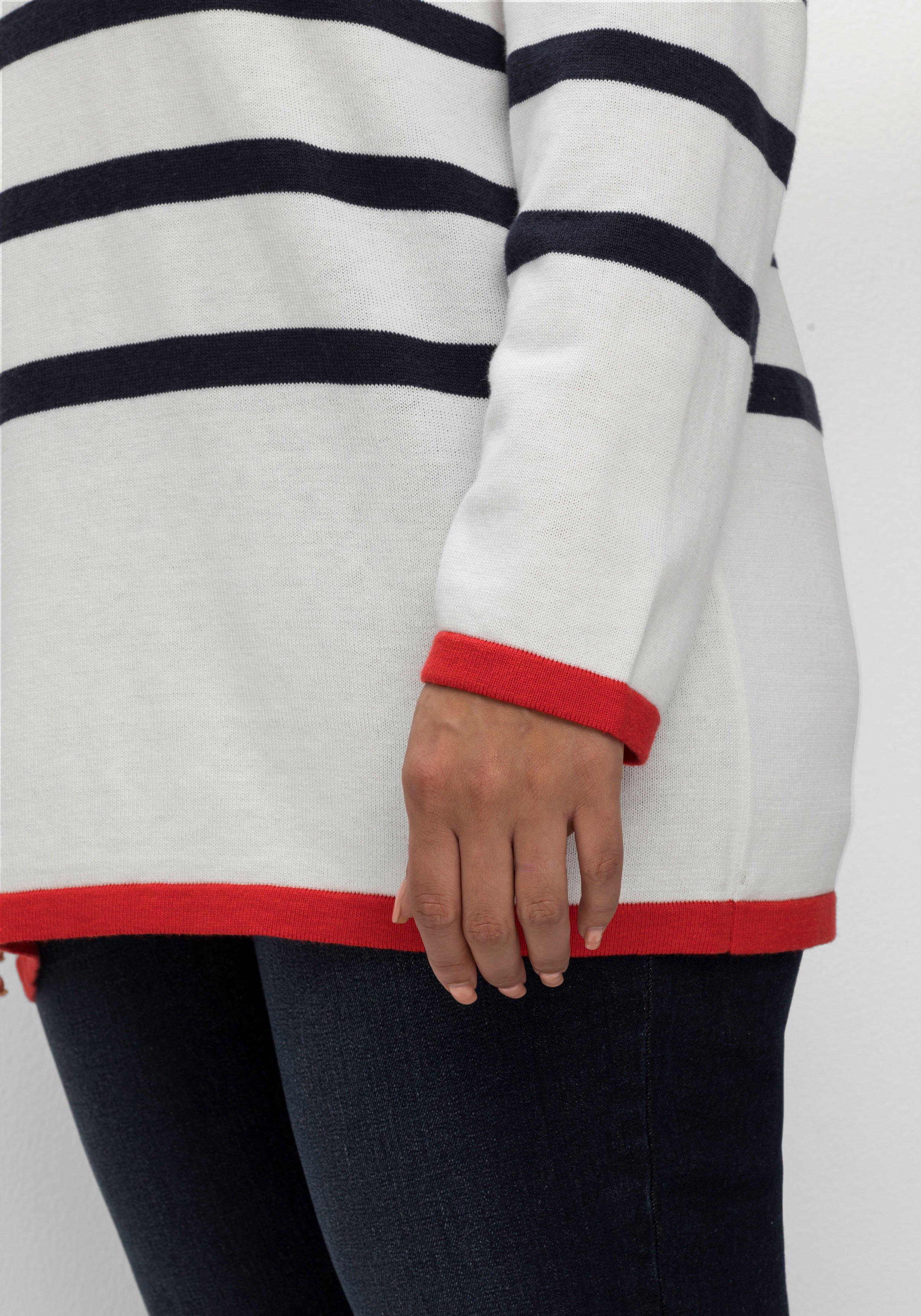 Pullover mit Streifen, im Baumwollmix