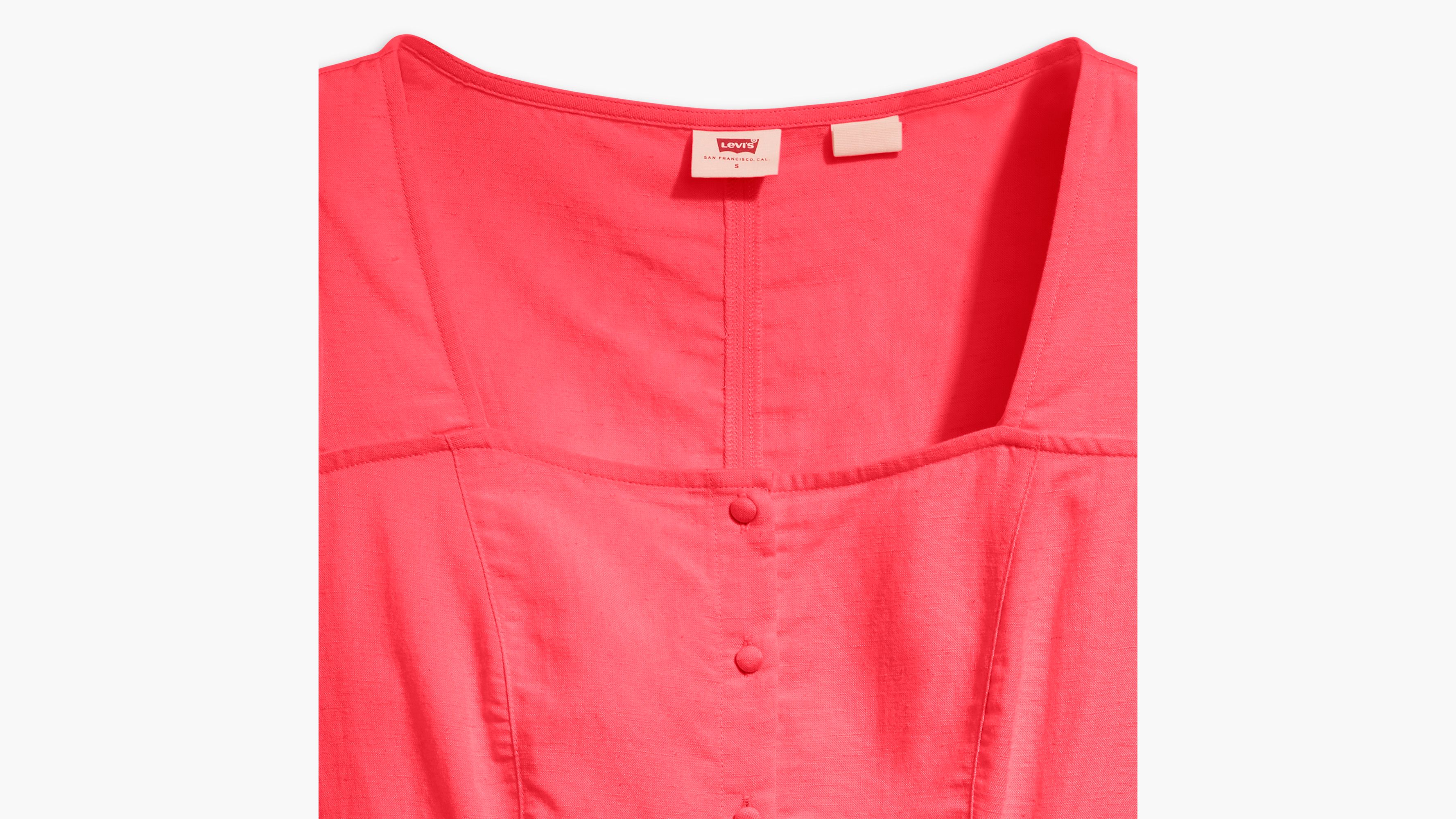 Blouse manches courtes Pascale - Coral Red Garment Dye - Rouge