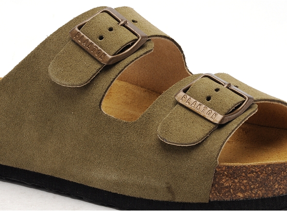 Plakton mules et sabots plats femme cp beta kaki