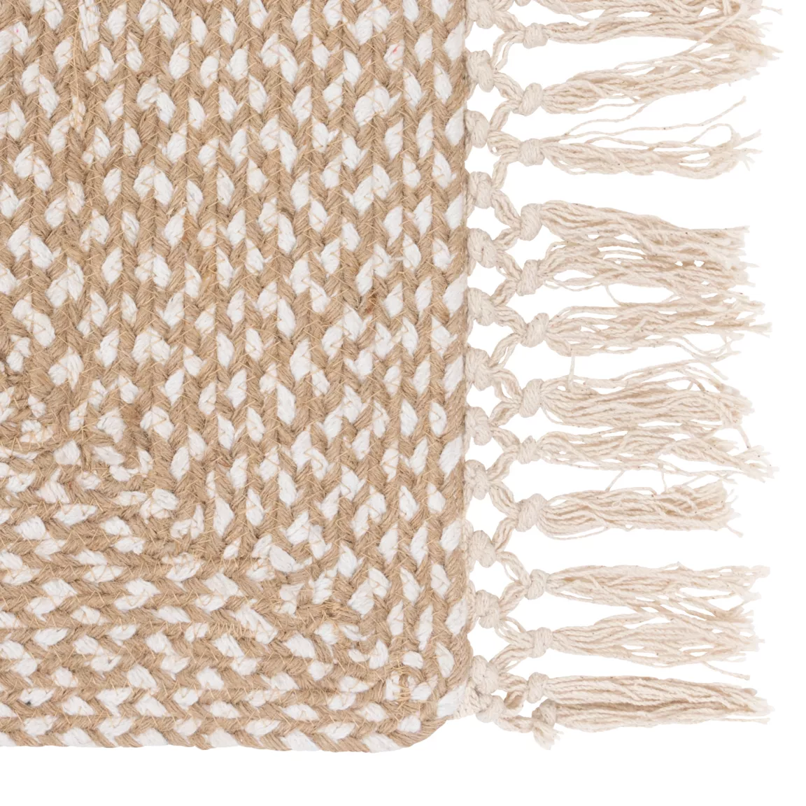 Tapis de couloir jute et coton (80 x 200 cm) Jyta Blanc