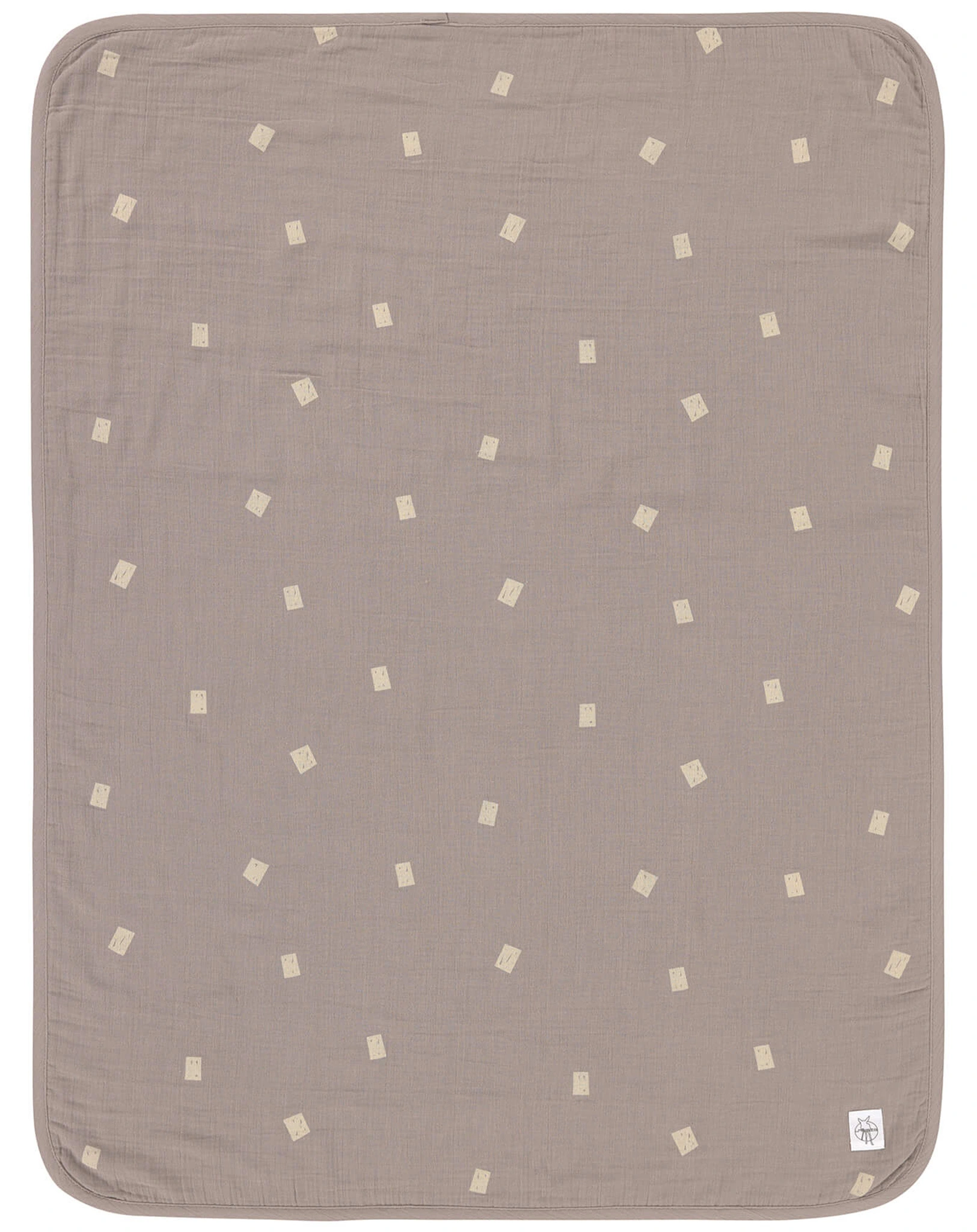 Babydecke MUSLIN - SPOTS (75x100) in taupe