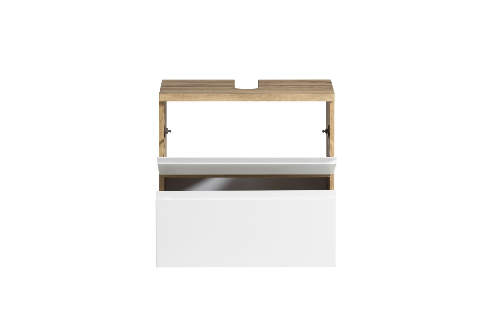 Unterbeckenschrank - Wotaneiche - weiß matt - 60 cm