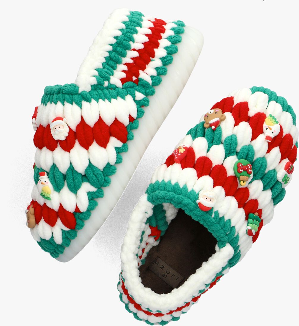 UZURII rode uzurii pantoffels chunky christmas