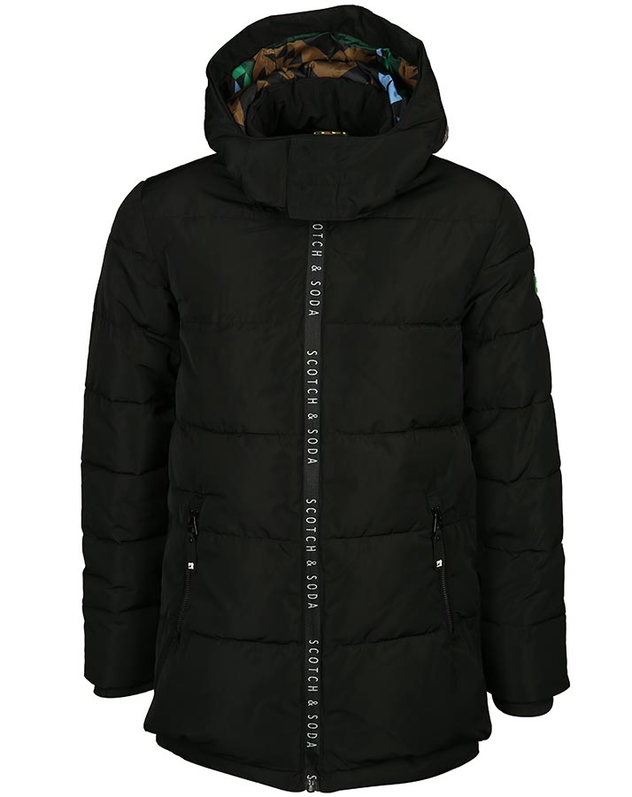 Stepp-Jacke VOYAGE MONDIAL mit Kapuze in schwarz