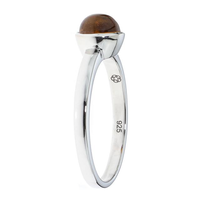 Schutz-Ring, Turmalin-Cabochon, Silber 925 poliert