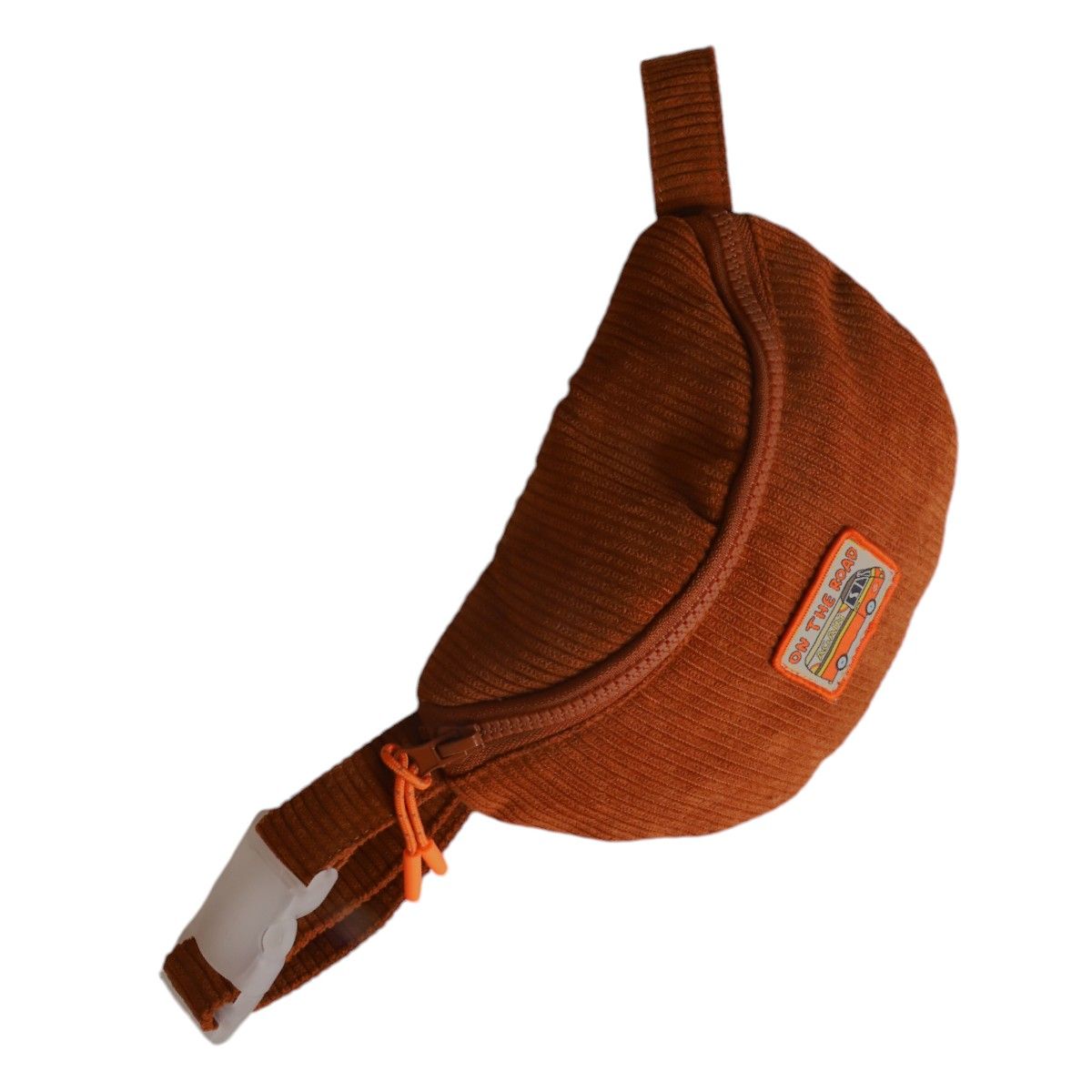 Sac banane enfant velours marron - Road trip Petit toi