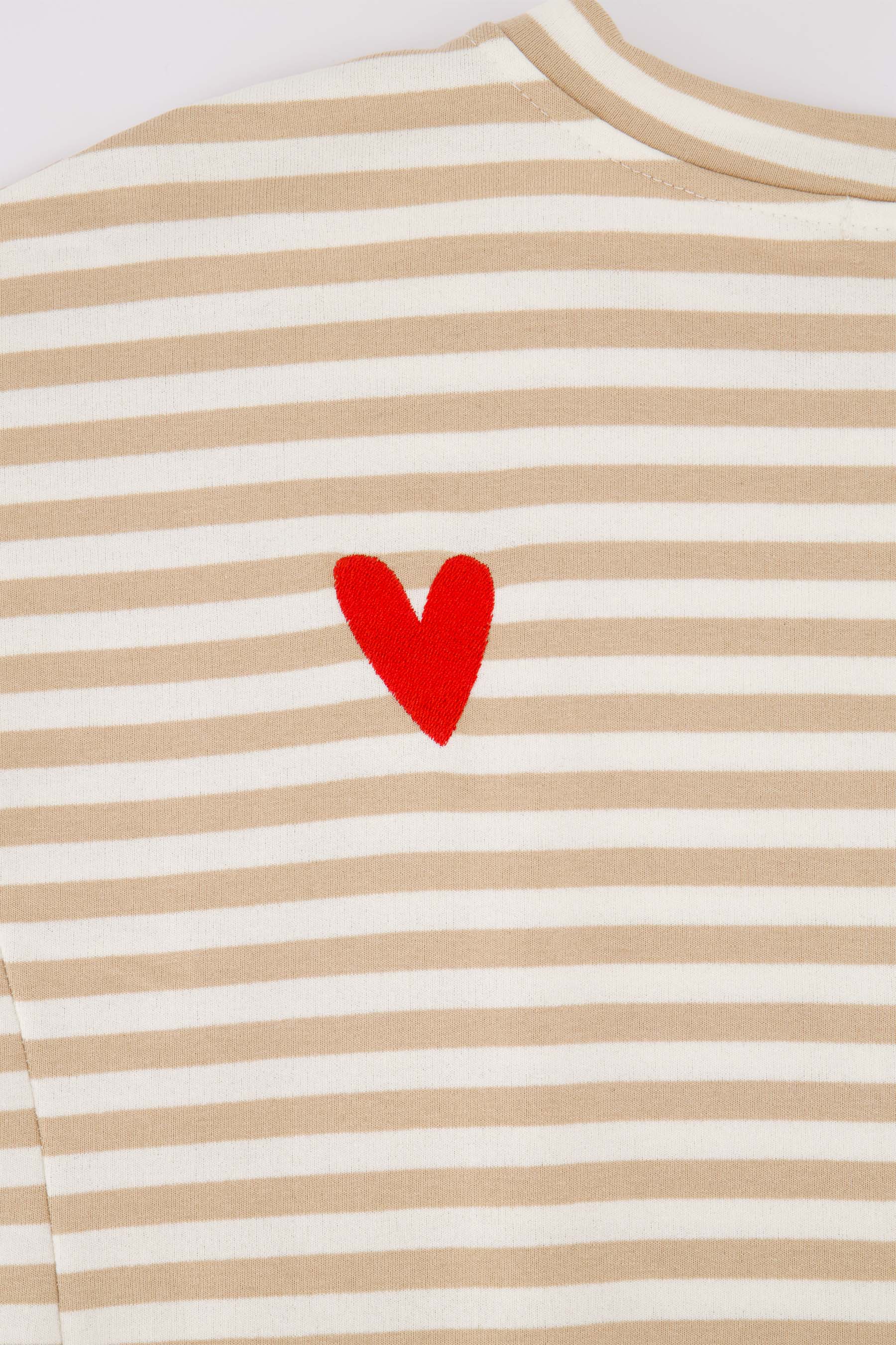 Gestreept sweatshirt met details