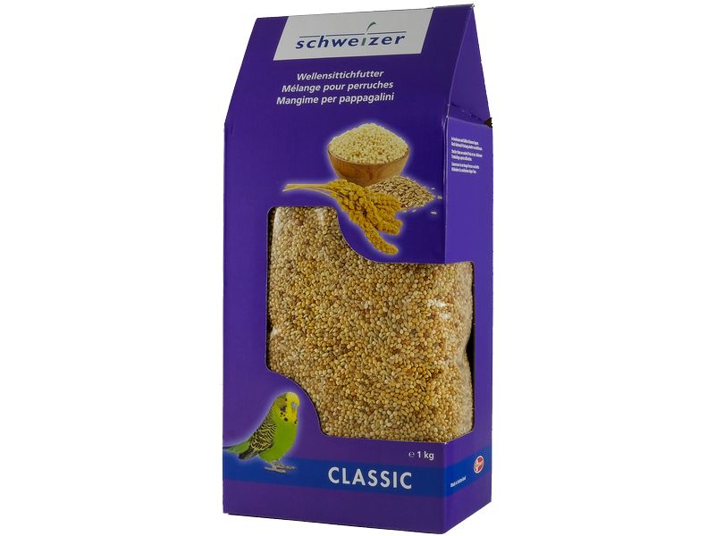 Eric Schweizer Ziervogelfutter Wellensittichfutter, 1 kg Hauptfutter für Wellensittiche