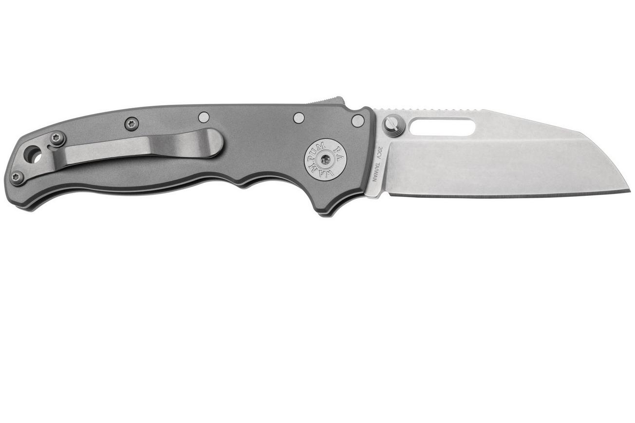 Demko Knives AD20.5 Shark-Lock CPM 20CV Shark Foot AD205-20CV-TI-SF Smooth Titanium, zakmes