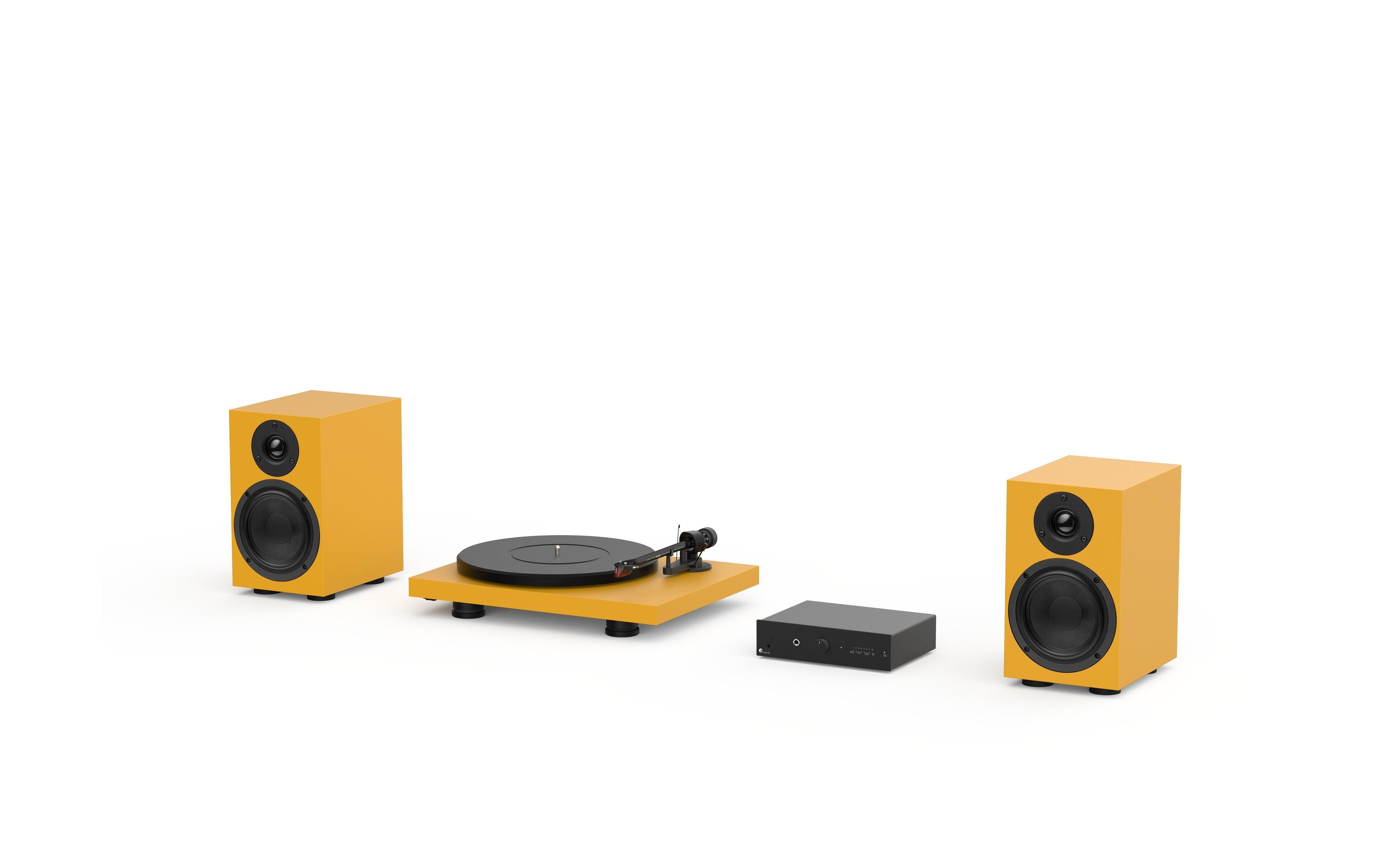 Plattenspieler mit Bluetooth Colourful Audio Gelb<br>Der Plattenspieler, der alles bietet