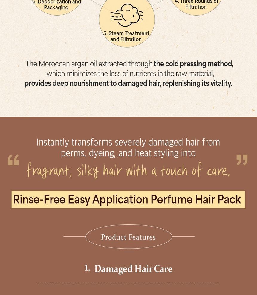 ROUND ME - Geparfumeerde Argan Non-Wash Haarpakking Kernel