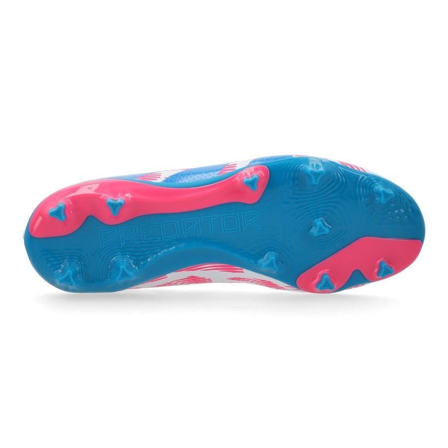 adidas Predator League Laceless FG Reemergence - Blanc/Bleu/Rose Enfant