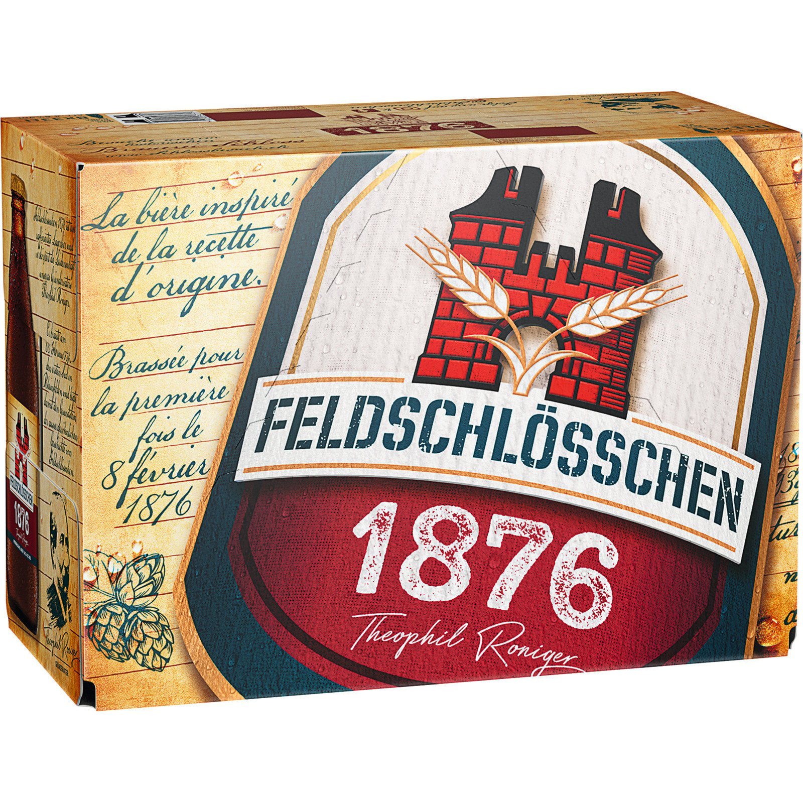 Feldschlösschen 1876 Bier 8x33cl Glas