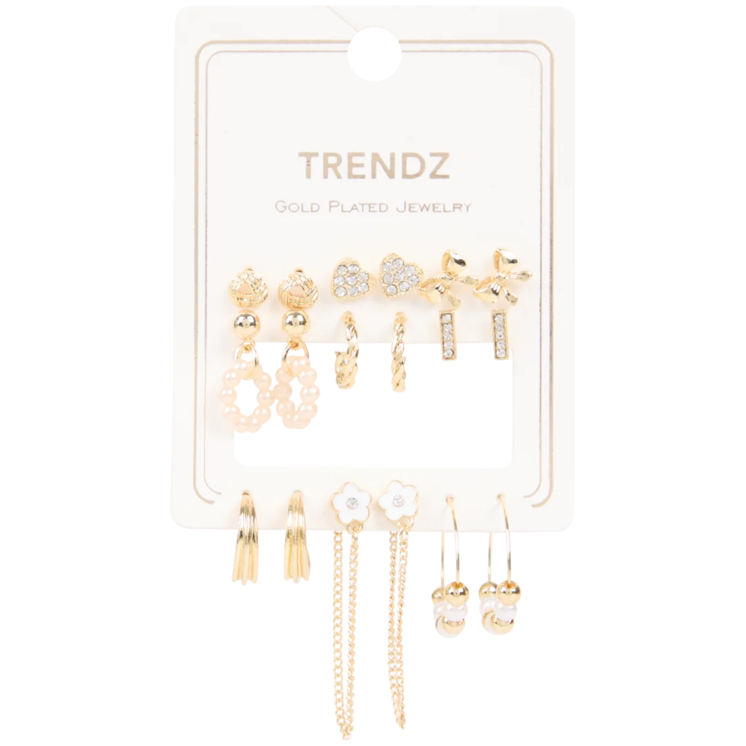 Trendz vergulde oorbellenset 9 paar | diverse varianten