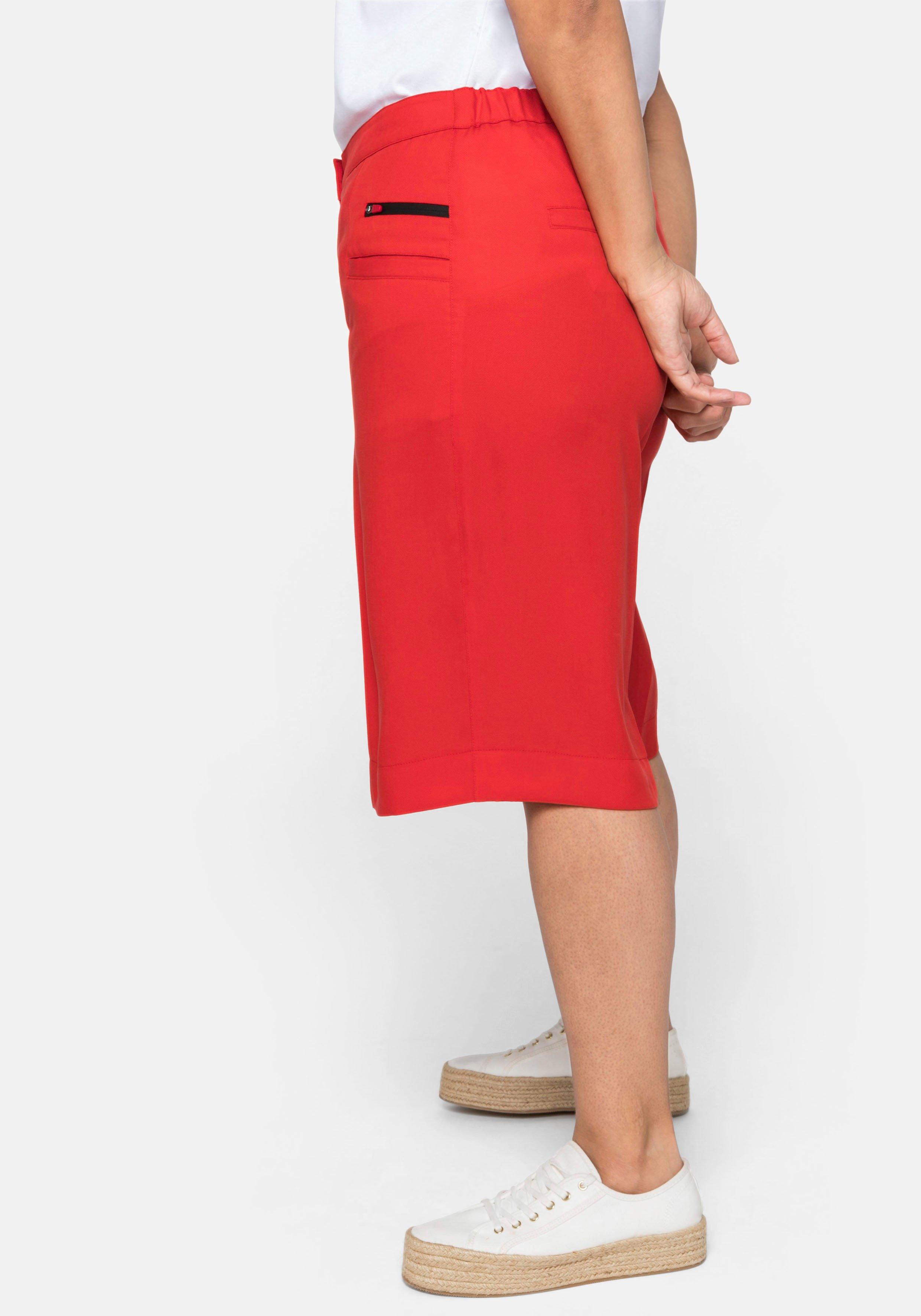 Bermudas mit Bügelfalten, aus  TENCEL™ Lyocell