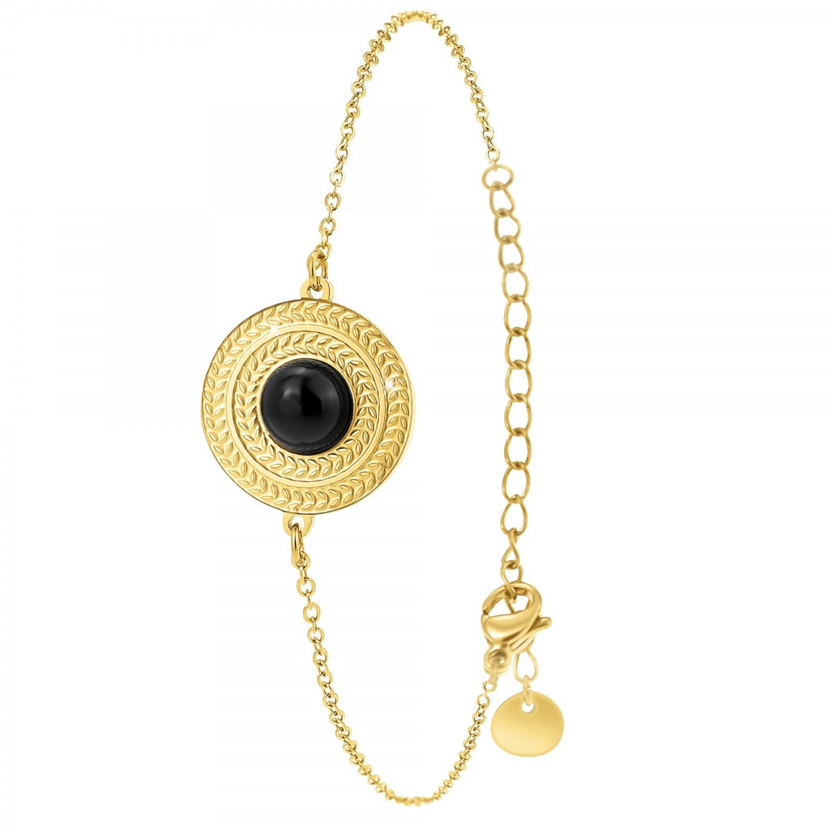 Bracelet SC Bohème orné d'une obsidienne